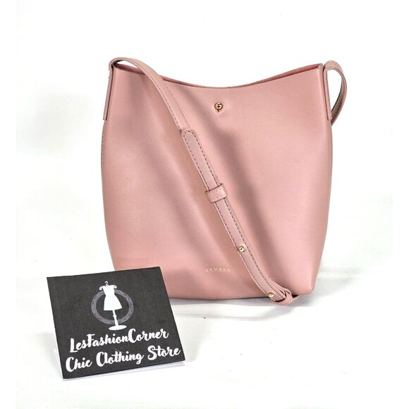 ANTHROPOLOGIE Women's Blush Samara Bucket Shoulder Bag Crossbody Size M 1234 - Picture 10 of 14